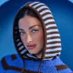 Cagoule bleu clair femme
