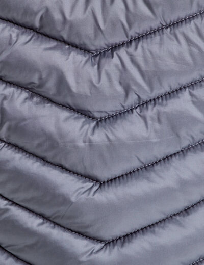 Doudoune sans manches capuche bleu gris femme