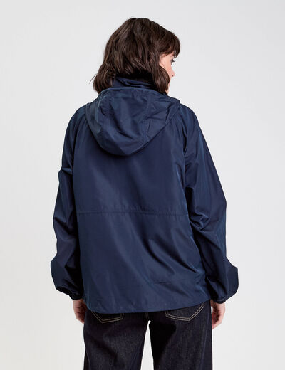 Parka déperlante 2-en-1 bleu marine femme