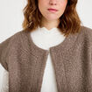 Gilet sans manches effet polaire sable femme