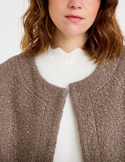 Gilet sans manches effet polaire sable femme