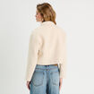 Veste boutonnée tweed beige femme