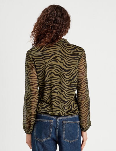 Blouse manches longues noir femme