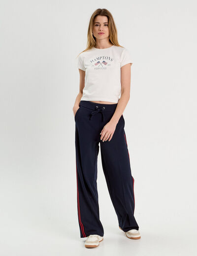 T-shirt manches courtes ecru femme