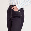 Jeans skinny taille élastiquée denim brut femme