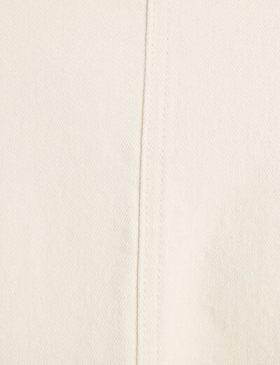 Veste brodée boutonnée ecru femme