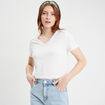 T-shirt manches courtes blanc femme