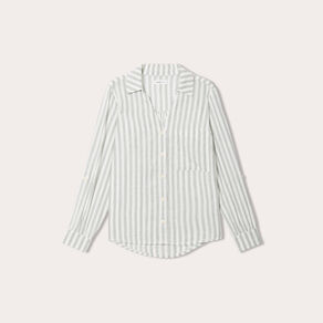 chemise manches longues contenant du lin vert femme Chemise manches longues contenant du lin vert femme