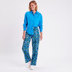 Chemise manches longues bleu femme