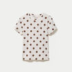 Top ajust&eacute; col rond manches courtes blanc femme