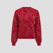 Sweat manches longues rouge femme