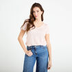 T-shirt manches courtes iris&eacute; rose clair femme