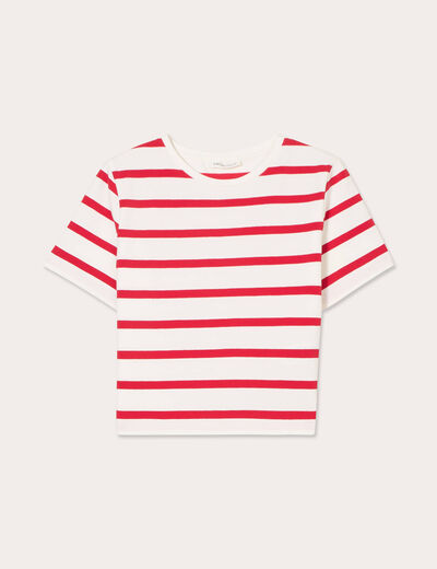 T-shirt cropped blanc femme