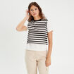 T-shirt 2-en-1 ecru femme
