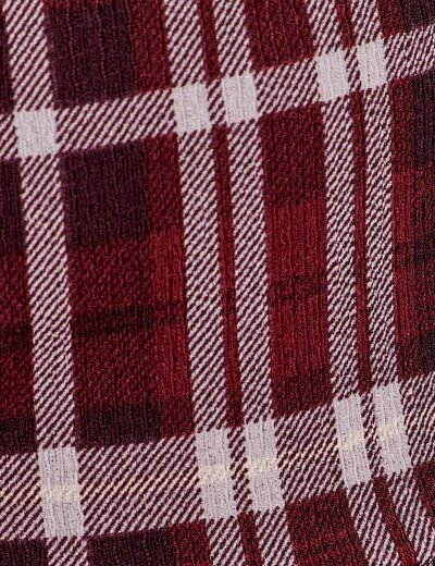 Blouse avec noeuds bordeaux femme