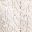 Pull d&eacute;tails bijoux ivoire femme