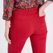 Jeans flare taille haute rouge foncé femme
