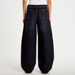 Jean coupe large denim brut femme