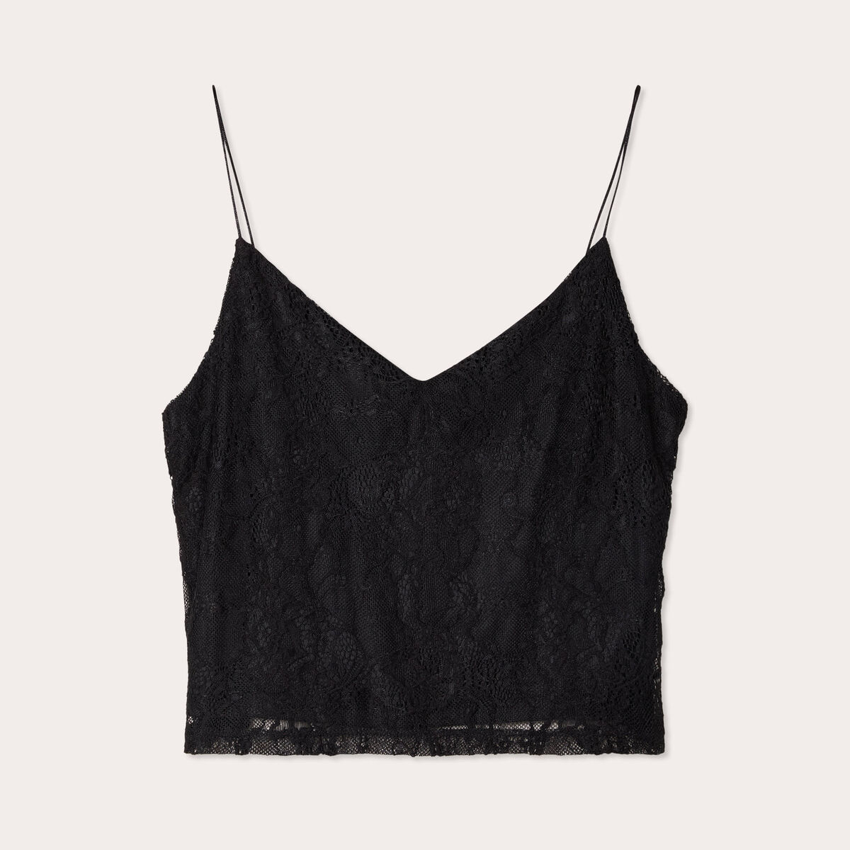 Débardeur dentelle noir femme