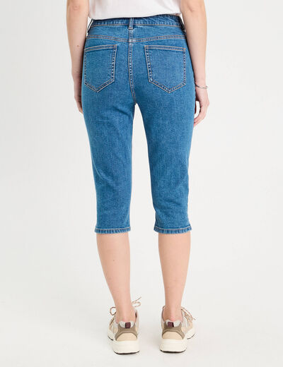 Jeans capri denim stone femme