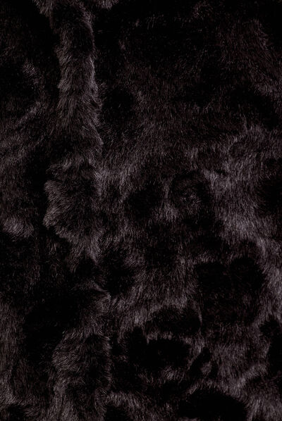 Veste droite à capuche noir femme