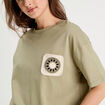 T-shirt manches courtes vert kaki femme