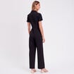 Combinaison pantalon &agrave; pinces noir femme
