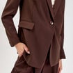 Veste esprit blazer marron fonc&eacute; femme