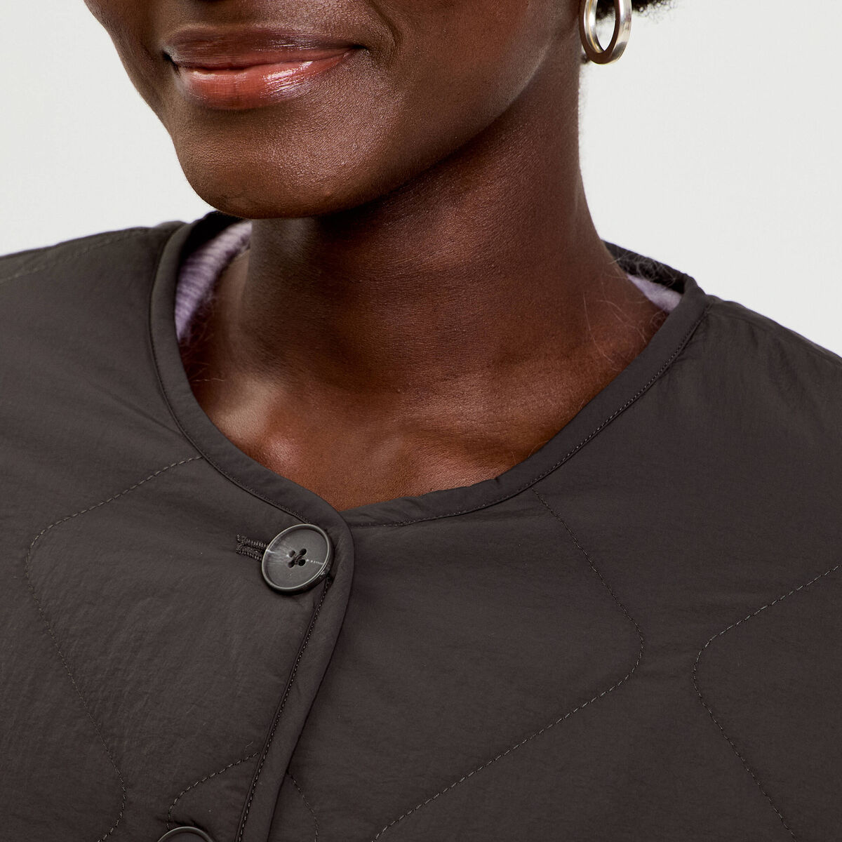 Veste matelass&eacute;e bleu marine femme