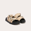 Sandales plates cloutées sable femme