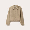 Veste droite boutonnée vert pastel femme