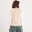Veste sans manches fermeture zipp&eacute;e ivoire femme