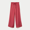Pantalon large taille standard rose framboise femme