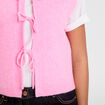 Gilet sans manches noué rose femme