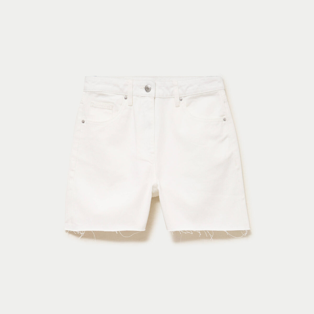 Short en jean 5 poches ecru femme