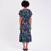 Robe longue &agrave; manches courtes noir femme
