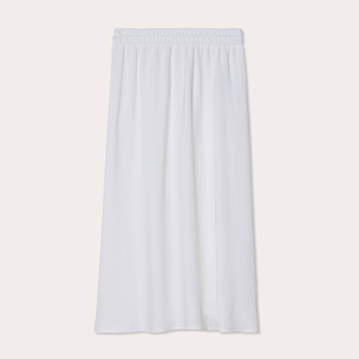 Jupe longue évasée ecru femme
