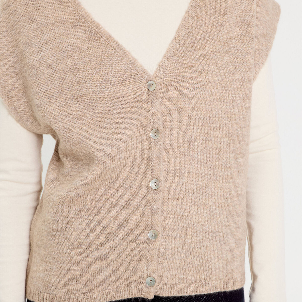 Gilet sans manches sable femme