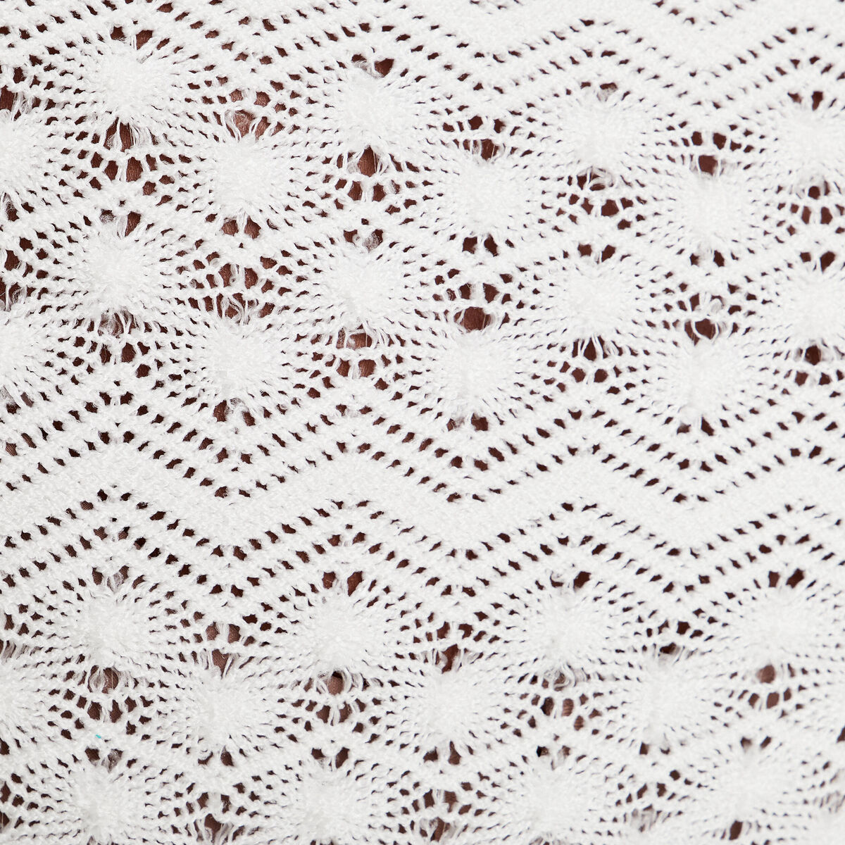 Gilet cropped crochet ecru femme