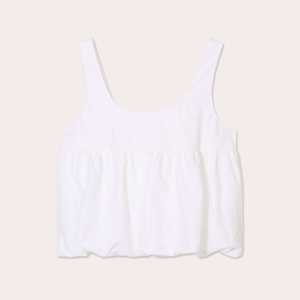 Crop top avec noeud ecru femme