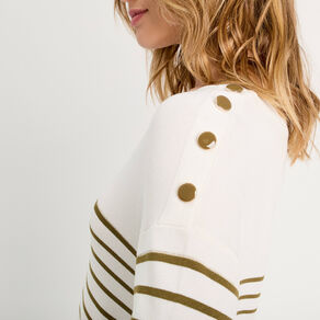 pull manches longues col en v vert olive femme Pull manches longues col en V vert olive femme