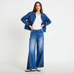 Jean bootcut taille basse denim double stone femme