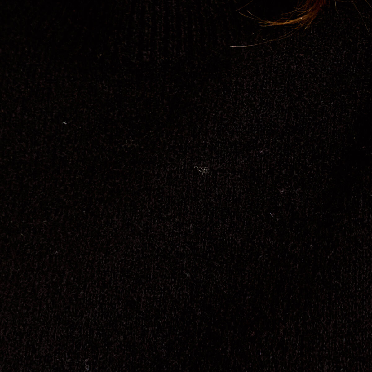 Pull col rond noir femme