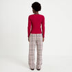 Pyjama manches longues rouge femme