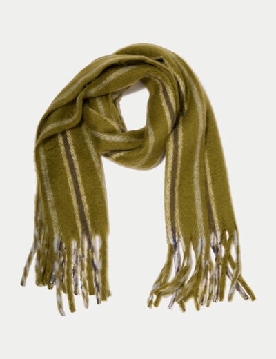 Echarpe vert fonc&eacute; femme