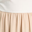 Robe longue évasée 2-en-1 beige femme