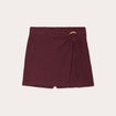 Jupe-short évasée prune femme