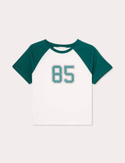 T-shirt manches courtes ecru femme