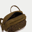 Sac aspect daim vert kaki femme