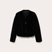 Veste teddy velours noir femme